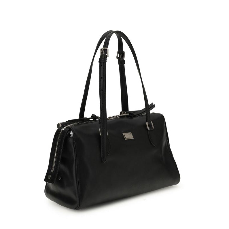 Sac à main Bos Taurus en cuir de veau noir Dolce&Gabbana