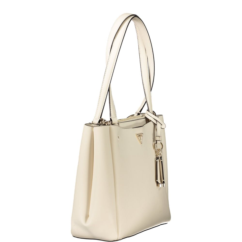 Sac à main en polyuréthane blanc Guess