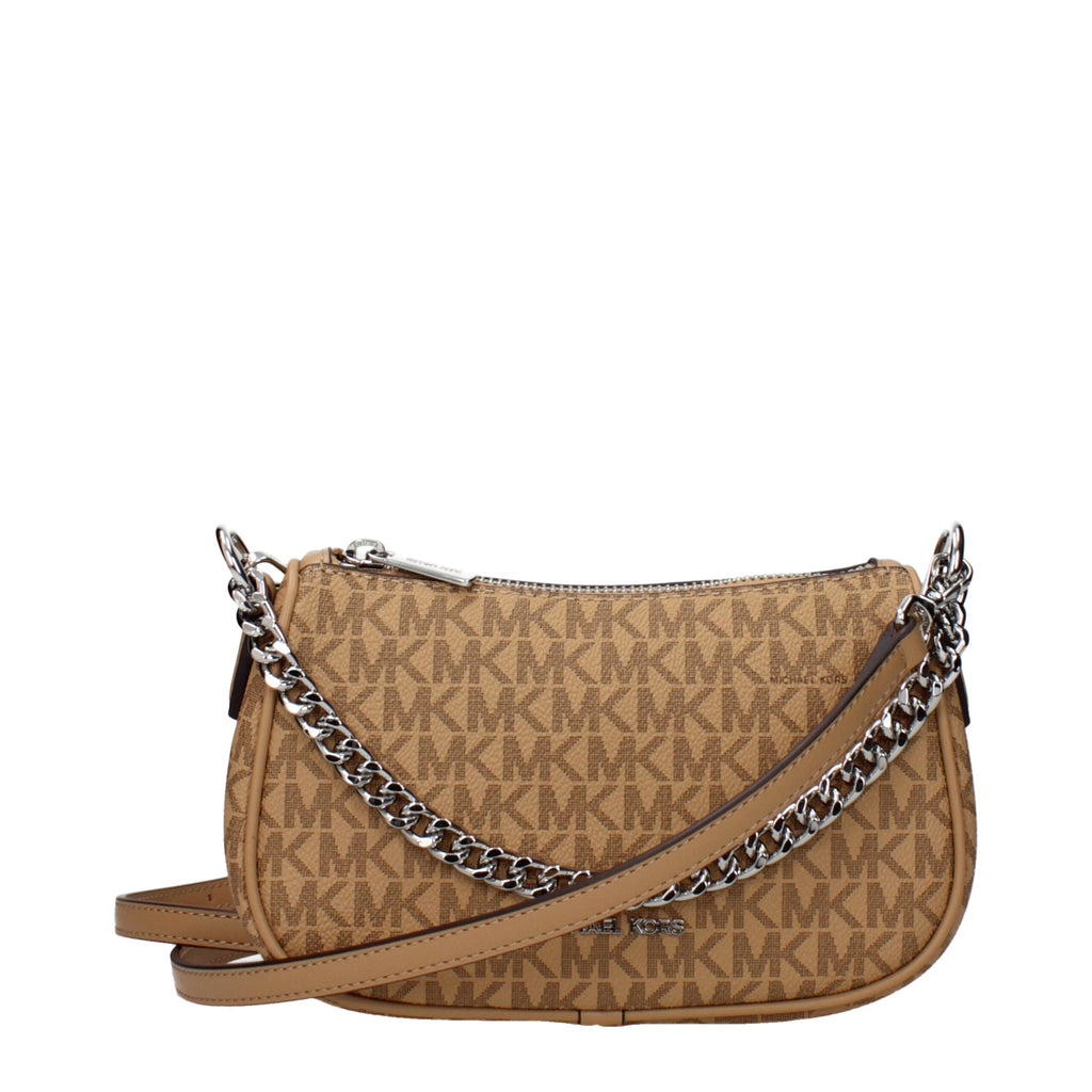 Bolso bandolera de tela marrón Michael Kors