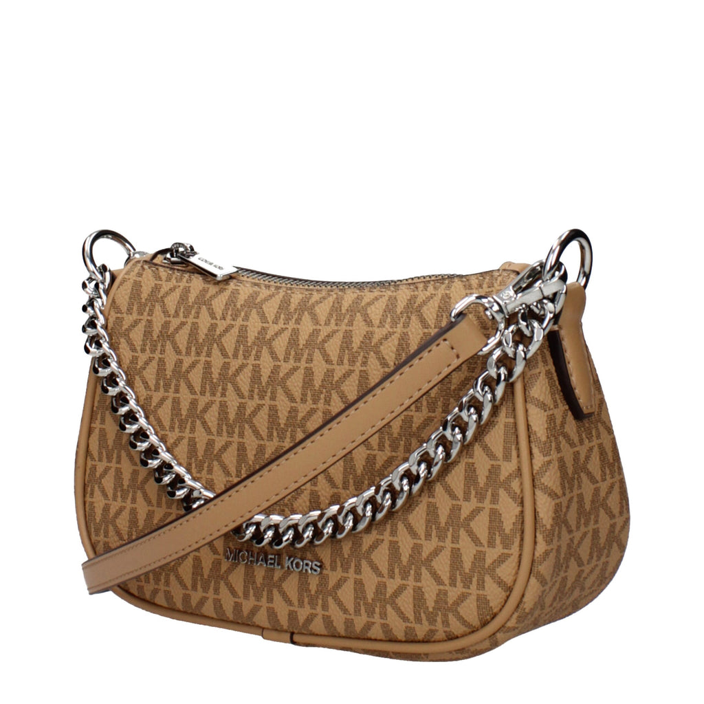 Bolso bandolera de tela marrón Michael Kors