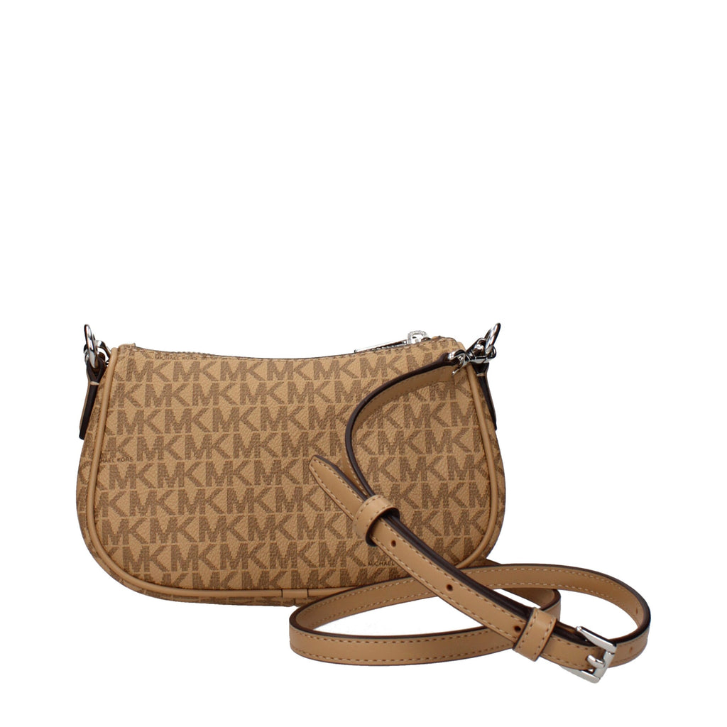 Bolso bandolera de tela marrón Michael Kors