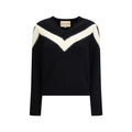 Pull en laine polaire noire Valentino