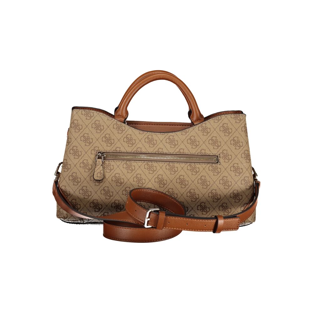 Sac à main en polyuréthane beige Guess