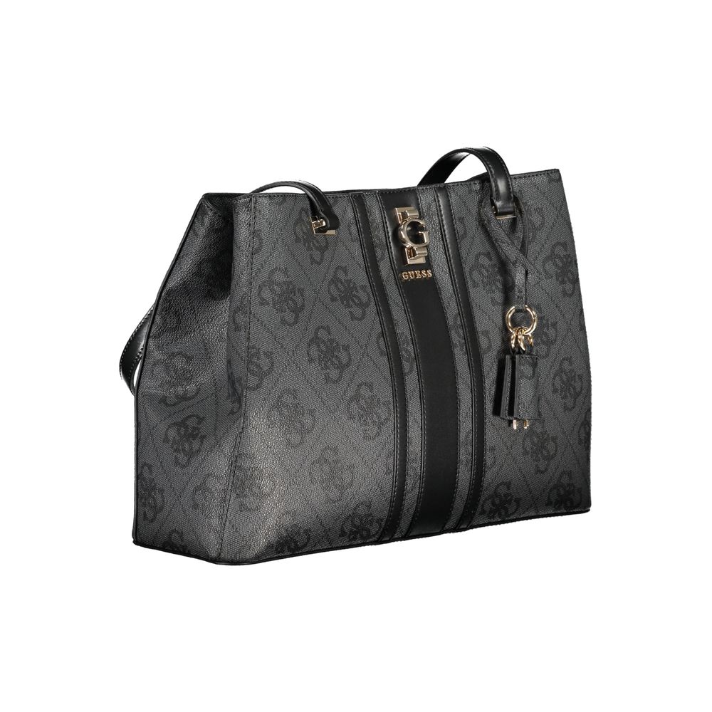 Sac à main en polyuréthane noir Guess