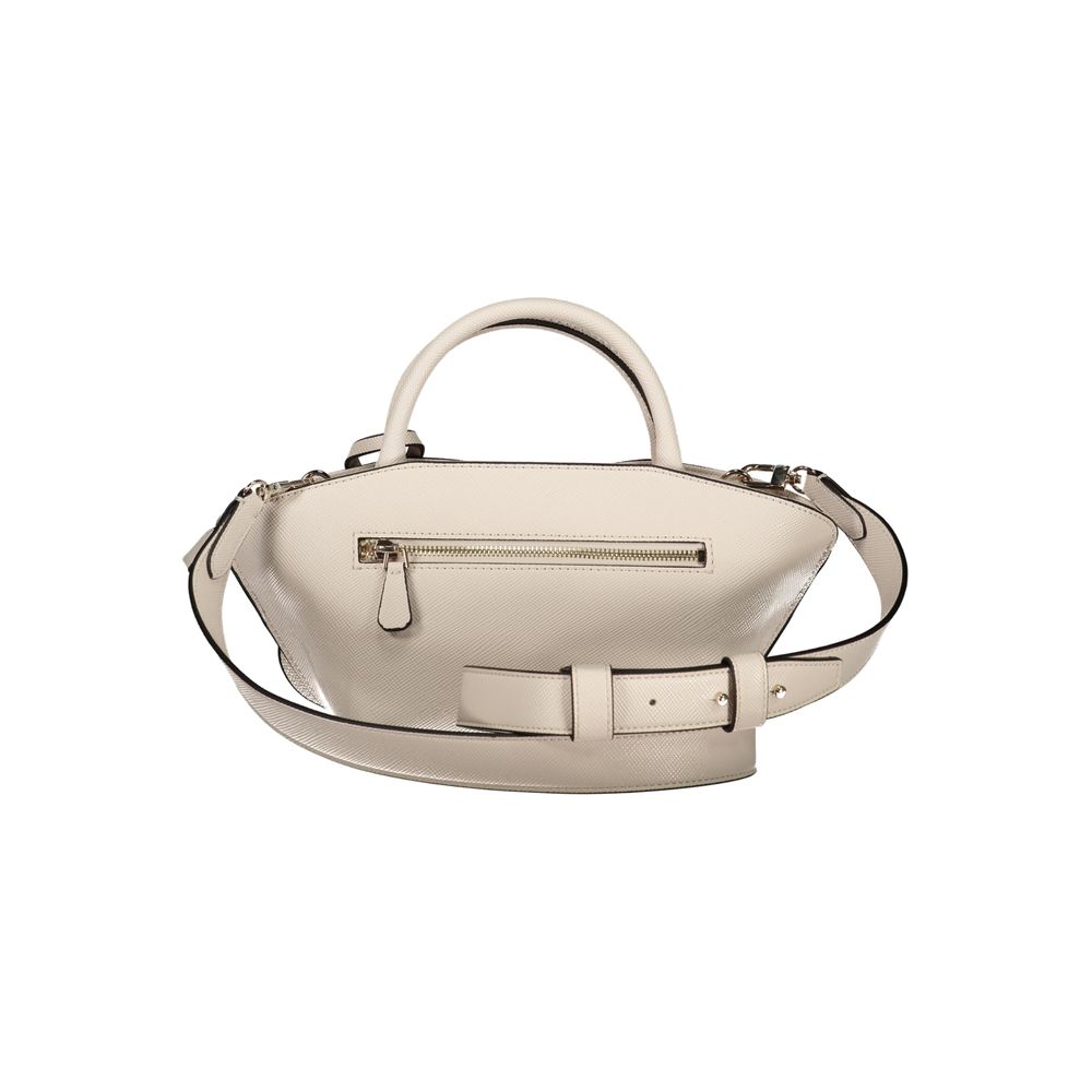 Sac à main en polyuréthane beige Guess