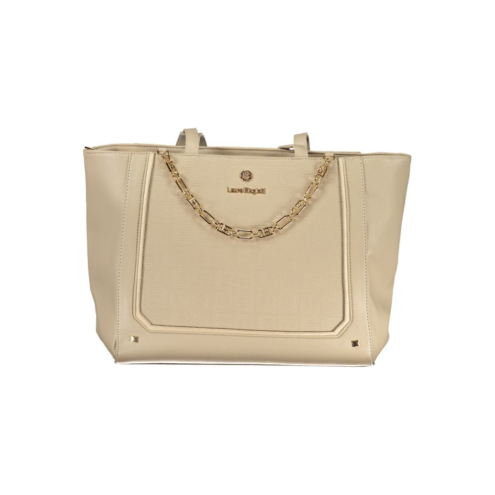 Beige PVC Women Handbag Laura Biagiotti