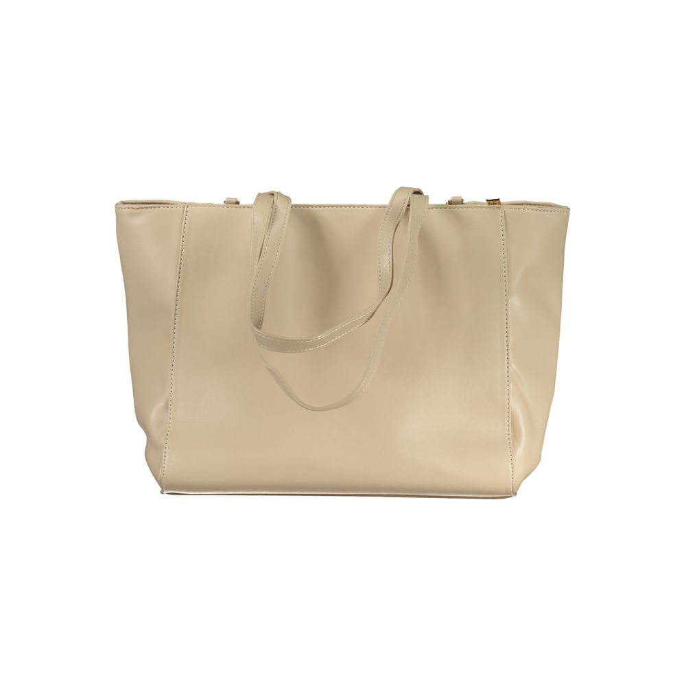 Beige PVC Women Handbag Laura Biagiotti