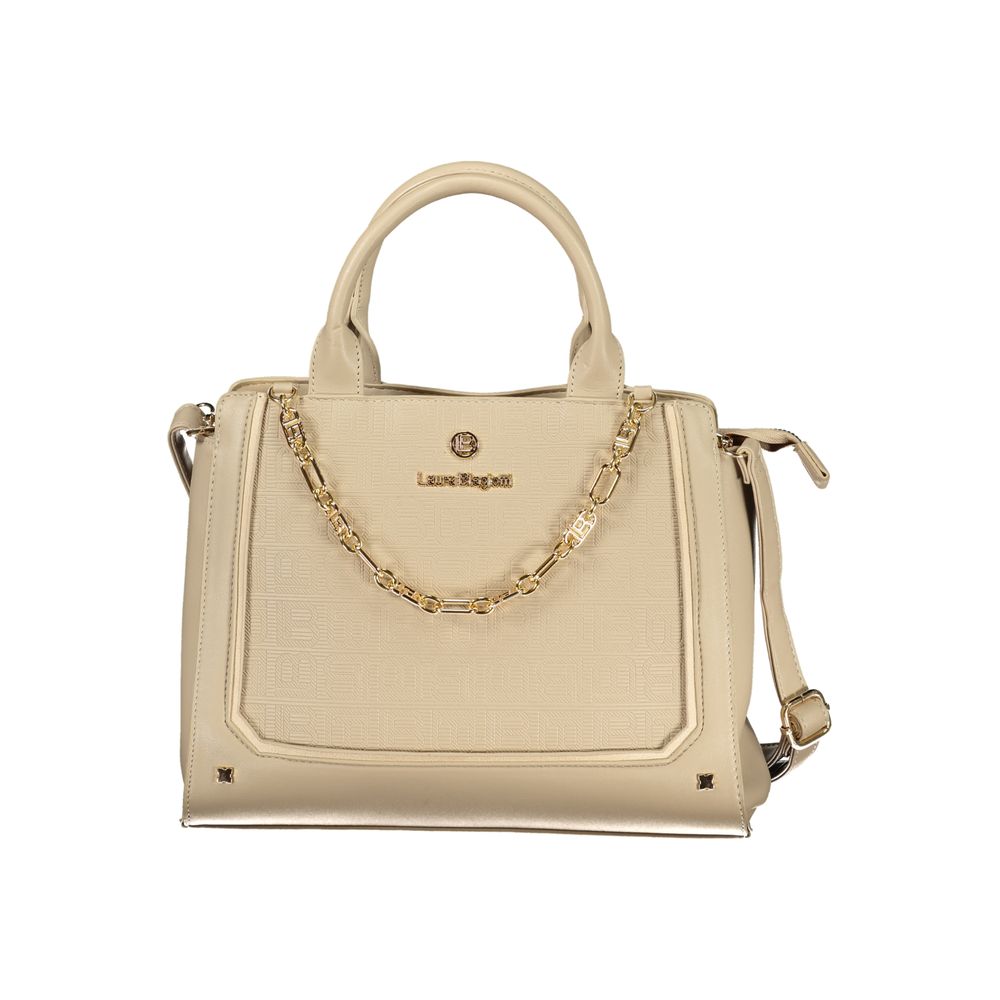 Beige PVC Women Handbag Laura Biagiotti