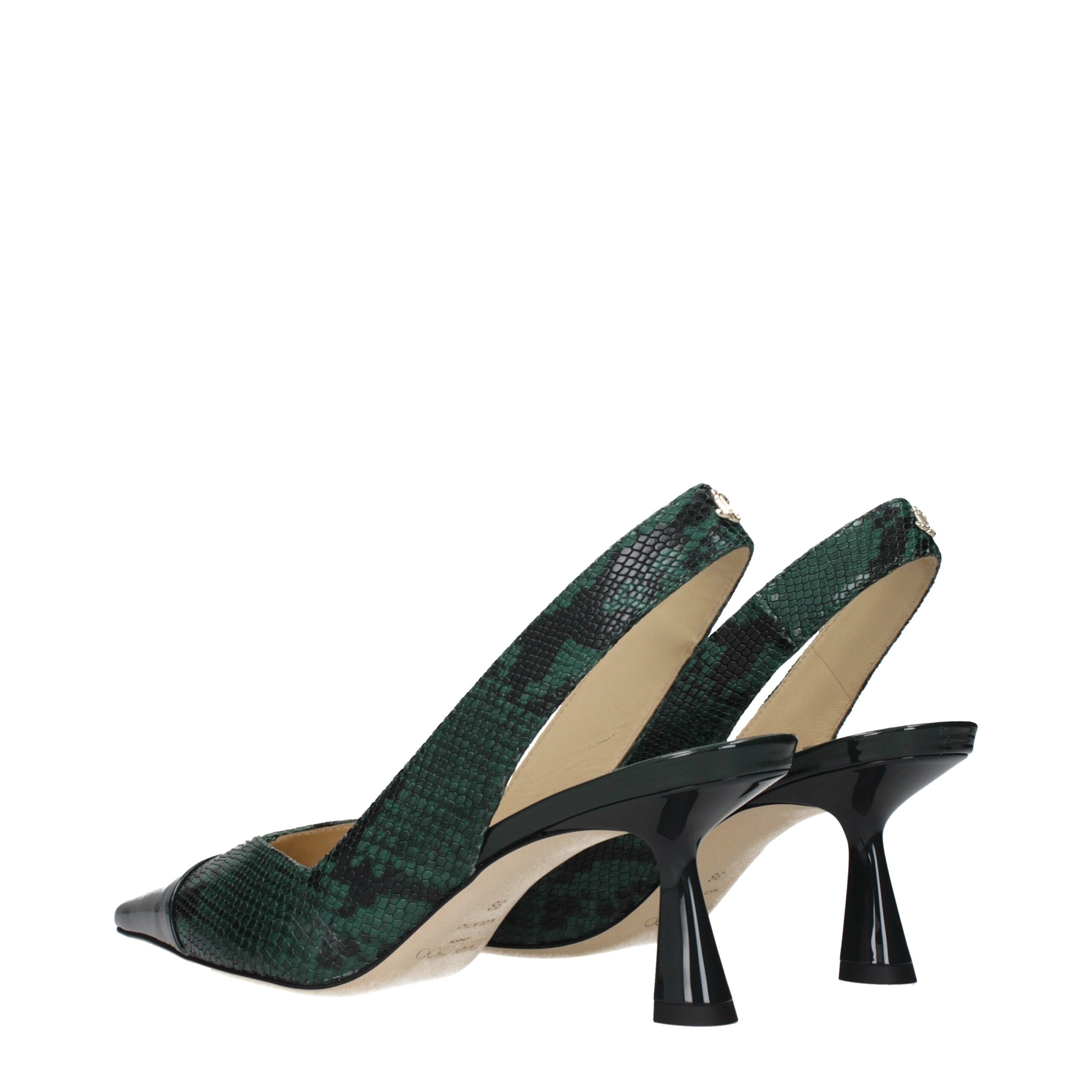 Escarpins à talons hauts en cuir vert Jimmy Choo