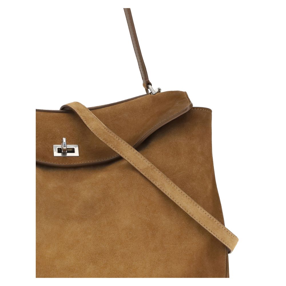 Sac bandoulière Bos Taurus en cuir de veau marron Balenciaga