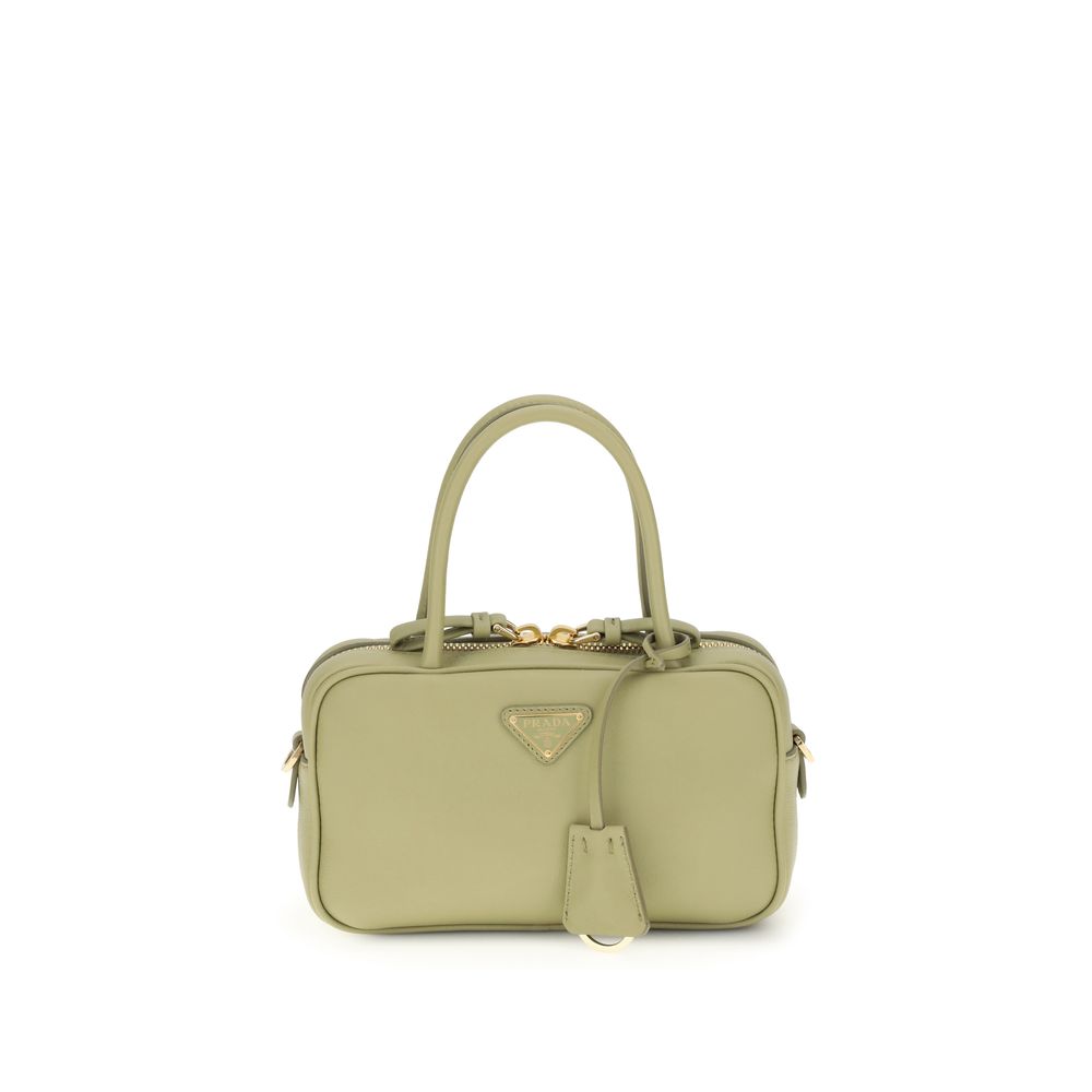 Sac à main Bos Taurus en cuir de veau bicolore Prada