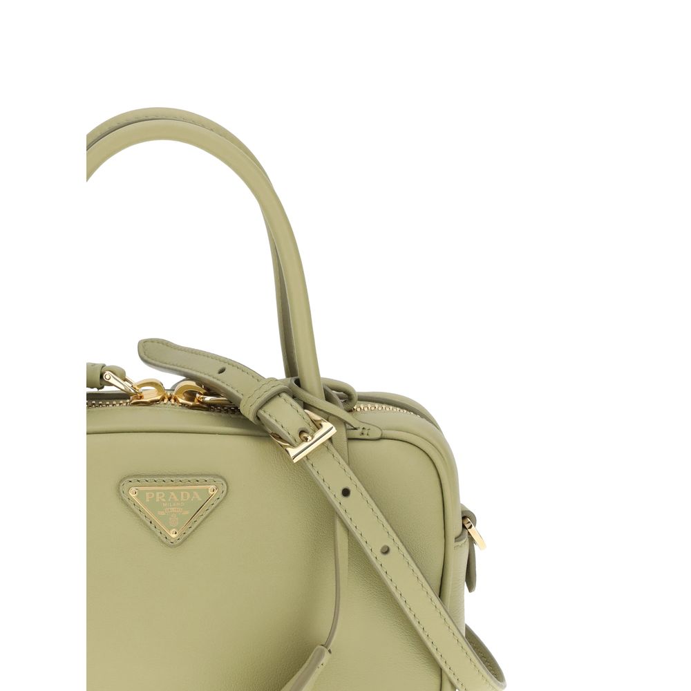 Sac à main Bos Taurus en cuir de veau bicolore Prada