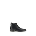 Bottines en cuir de chèvre noir Prada