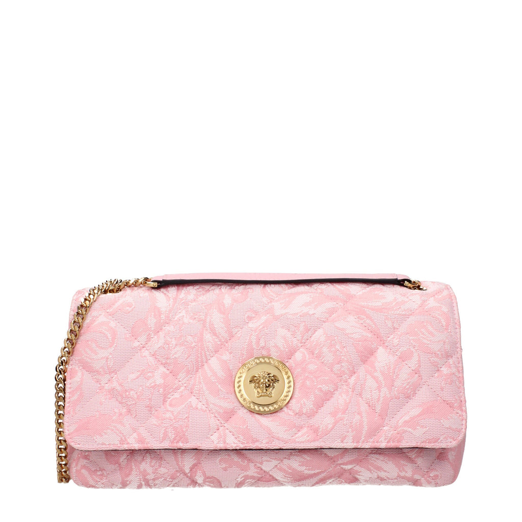 Versace pink fabric crossbody bag