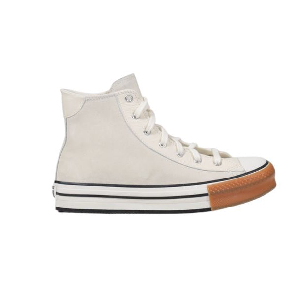 Baskets montantes en cuir crème Converse