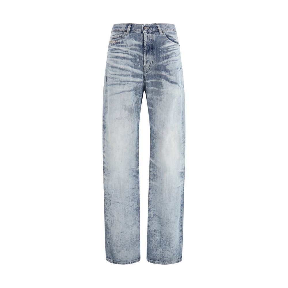 Jean droit en coton bleu Diesel