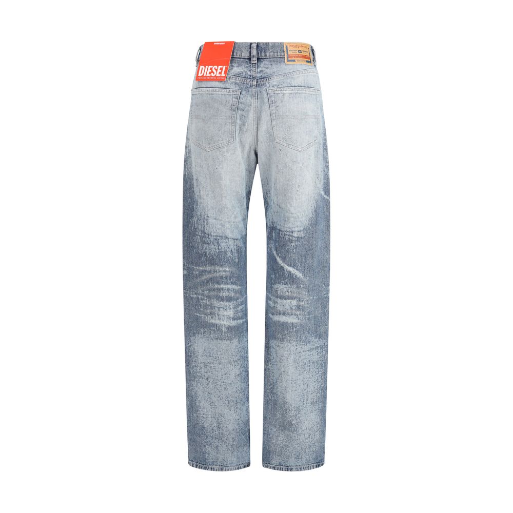 Jean droit en coton bleu Diesel