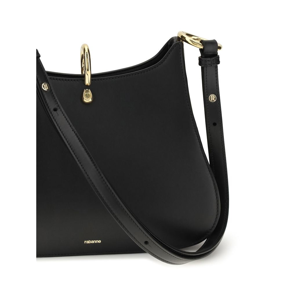 Sac bandoulière Bos Taurus en cuir de veau noir Rabanne