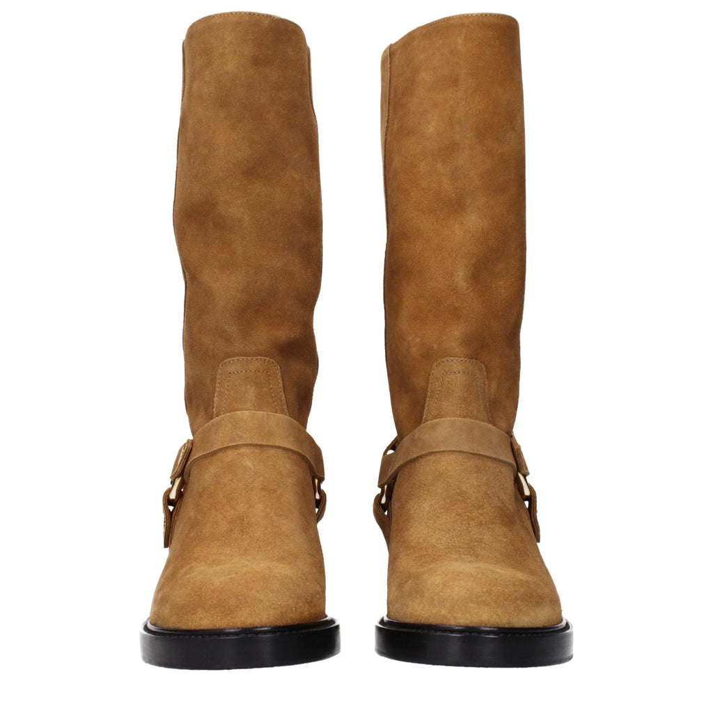 Bottines en cuir marron Chloé