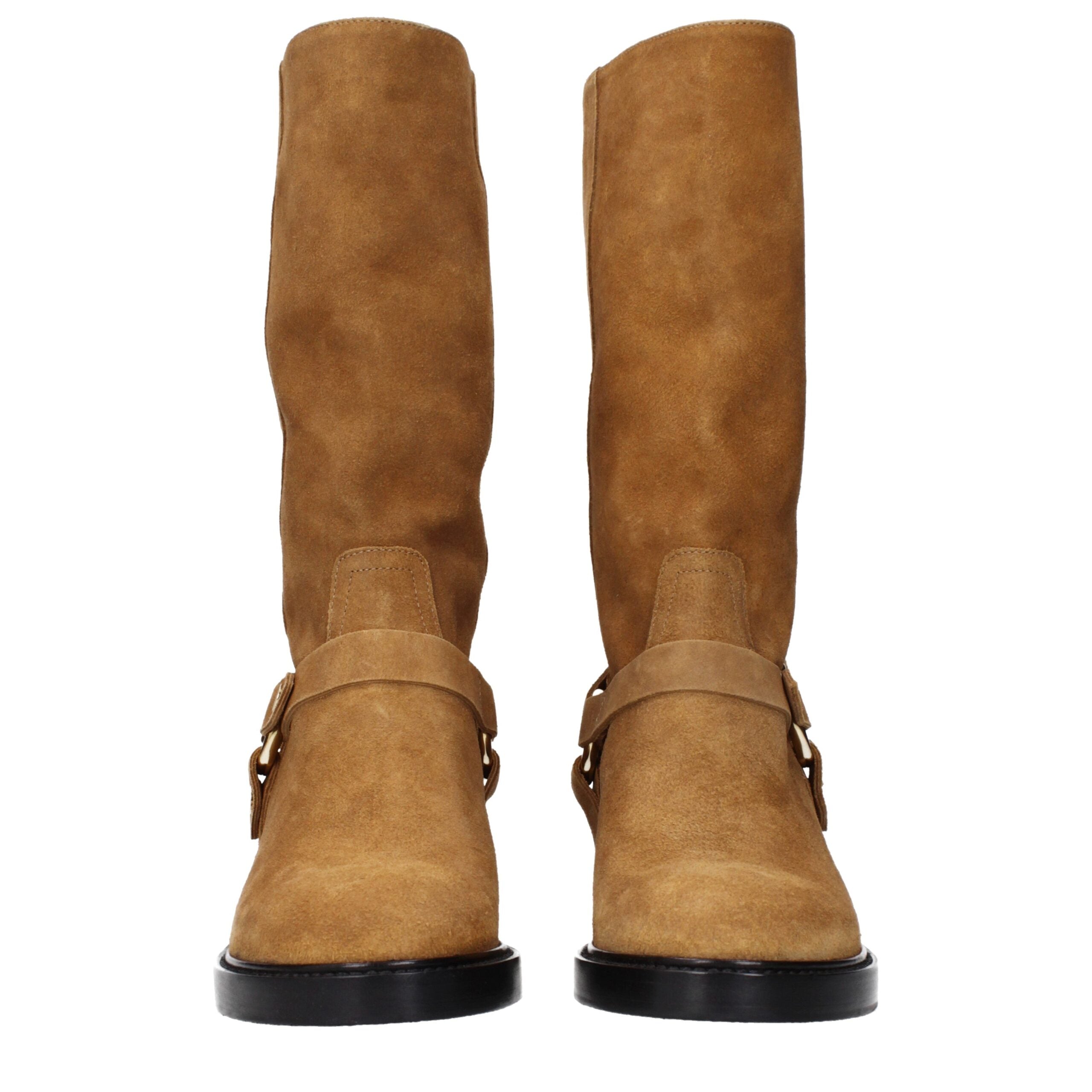 Bottines en cuir marron Chloé