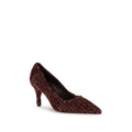 Escarpins en laine polaire bordeaux Prada