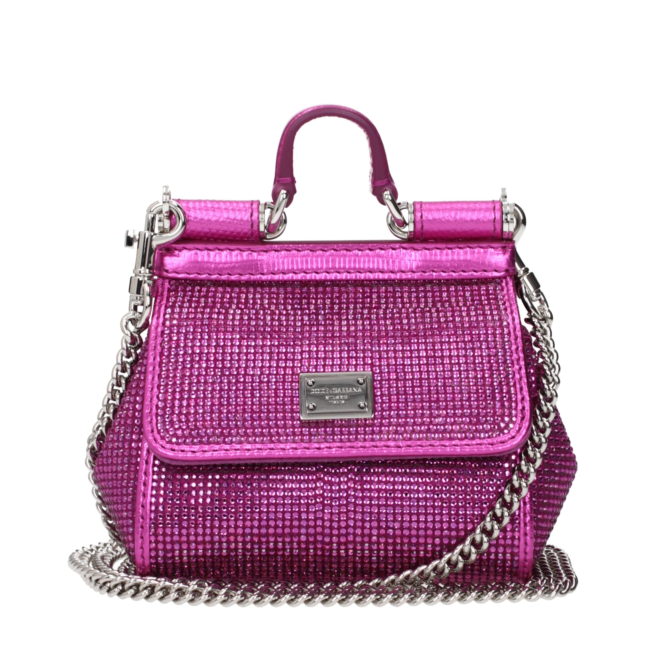 Sac à main en satin rose Dolce&Gabbana