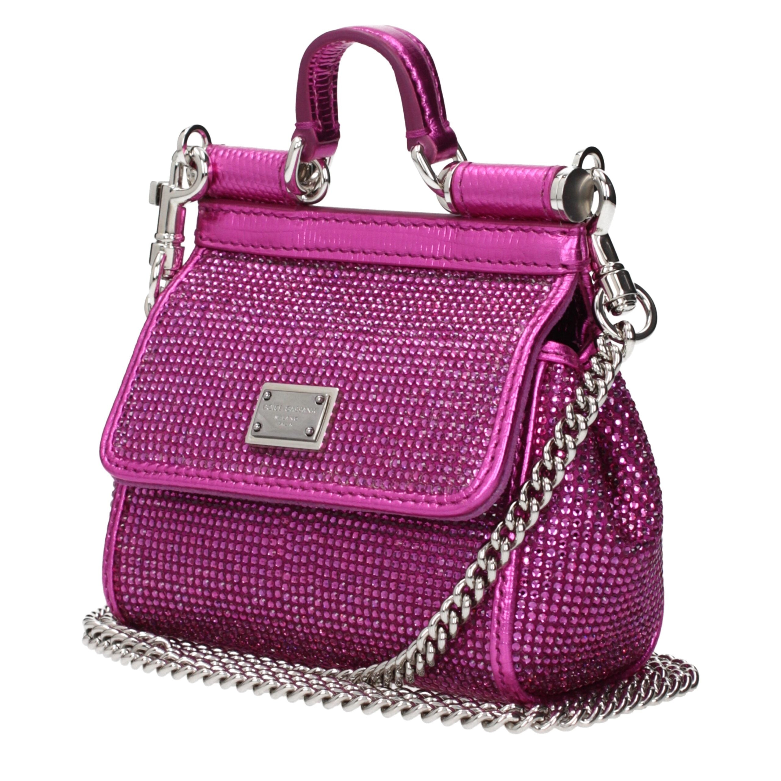 Sac à main en satin rose Dolce&Gabbana