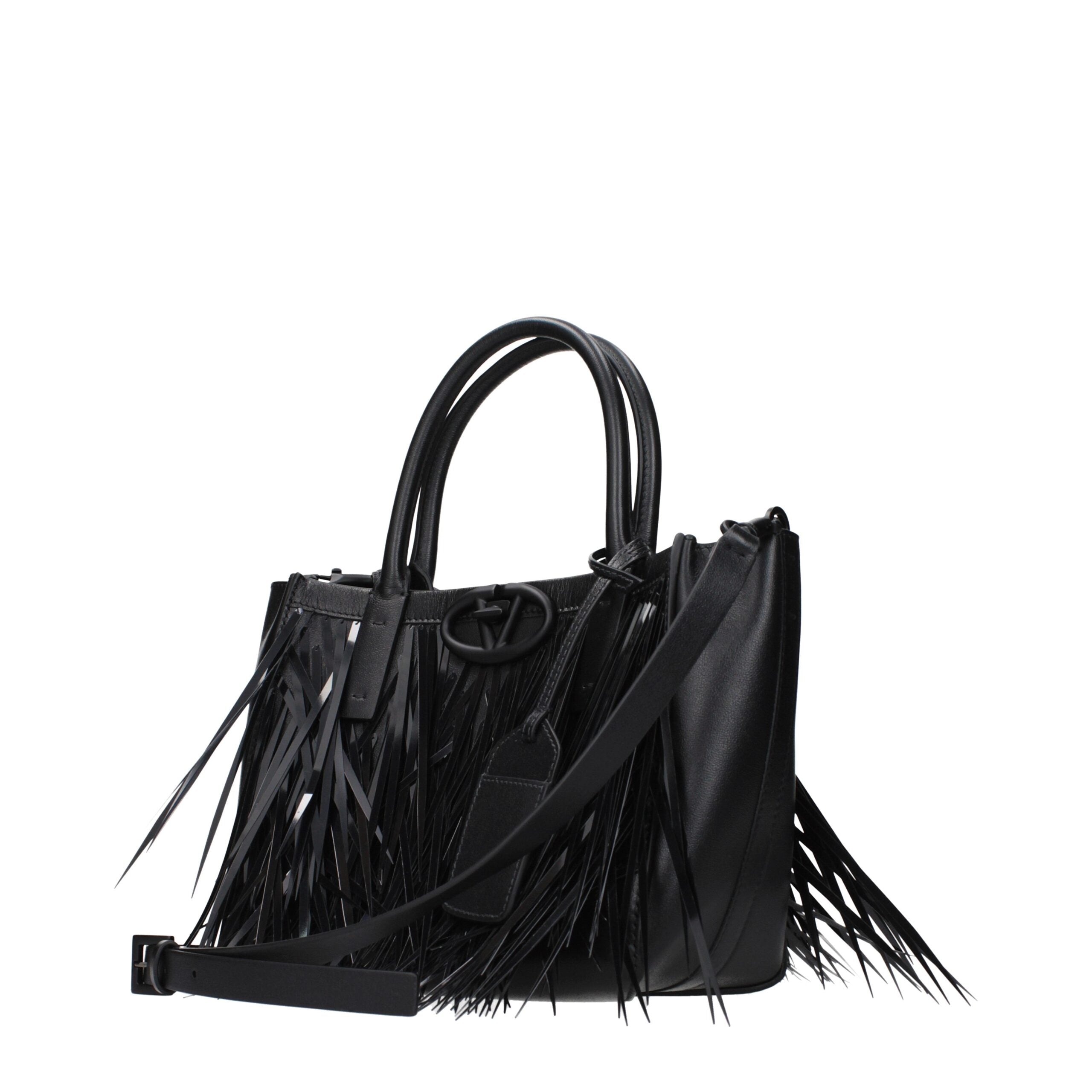 Sac à main en cuir noir Valentino Garavani