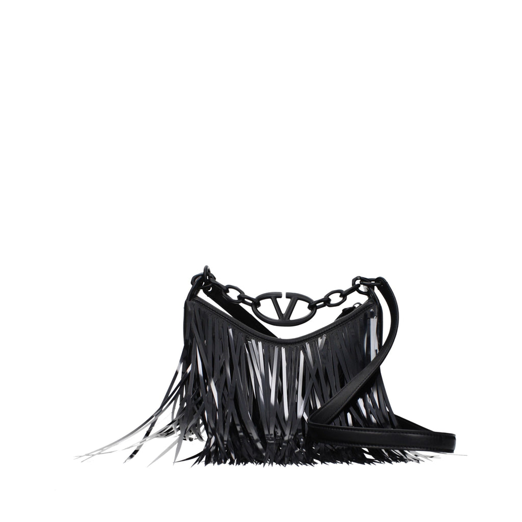 Sac bandoulière en cuir noir Valentino Garavani