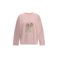 Sweat en coton rose Ganni