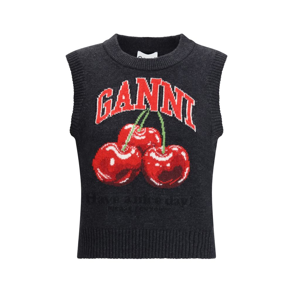 Gilet sans manche en laine Ganni