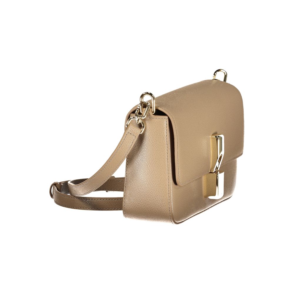 Sac bandoulière en cuir beige Furla