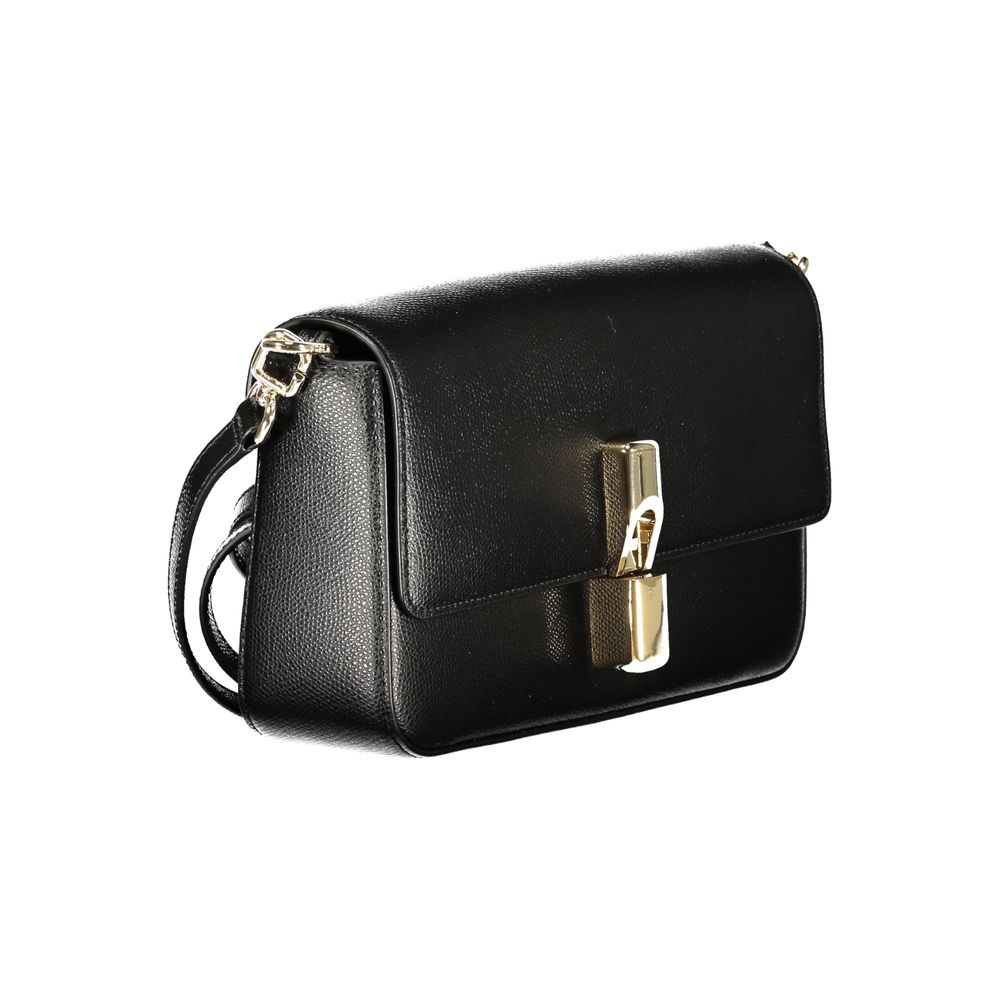 Sac bandoulière en cuir noire Furla