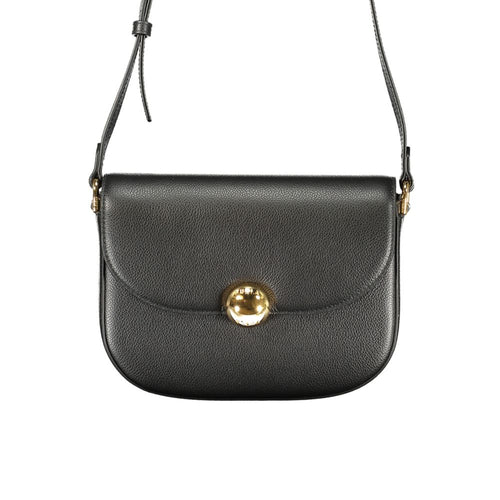 Bolso de hombro de cuero negro Furla