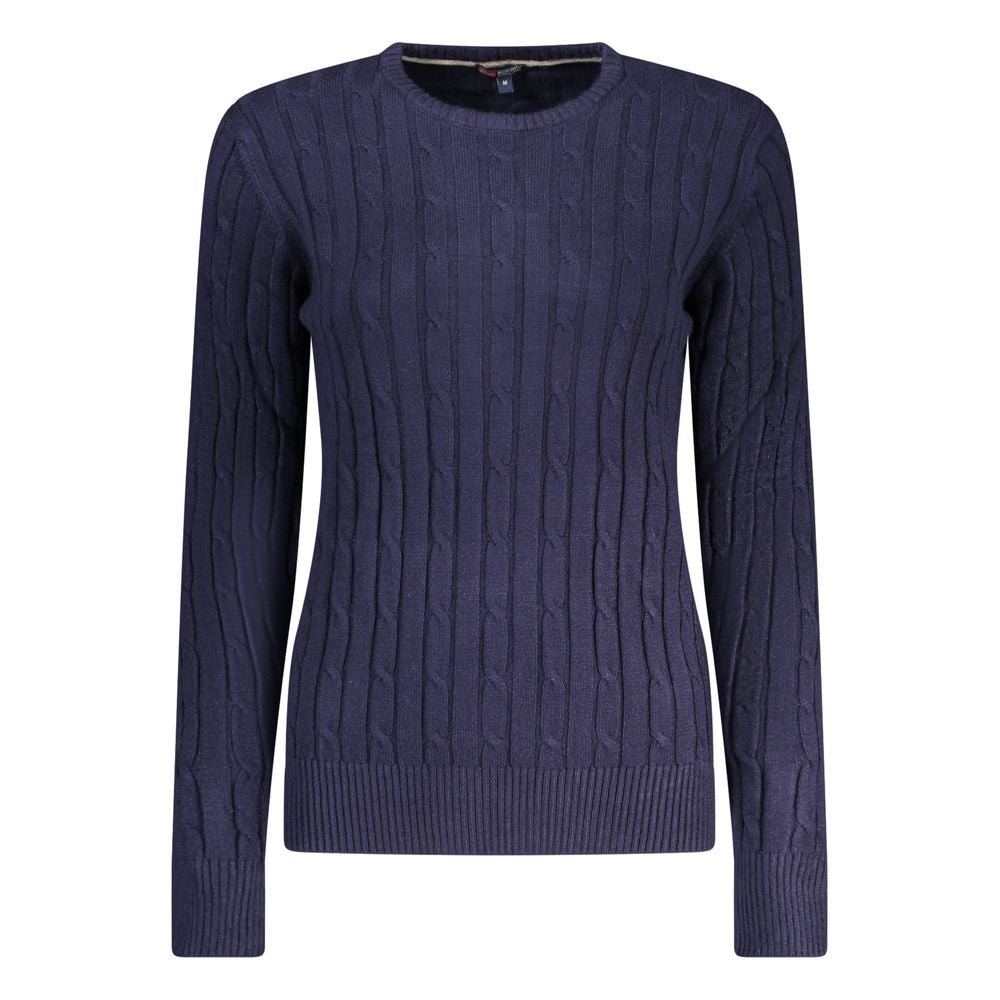 Pull en viscose bleue Norway 1963