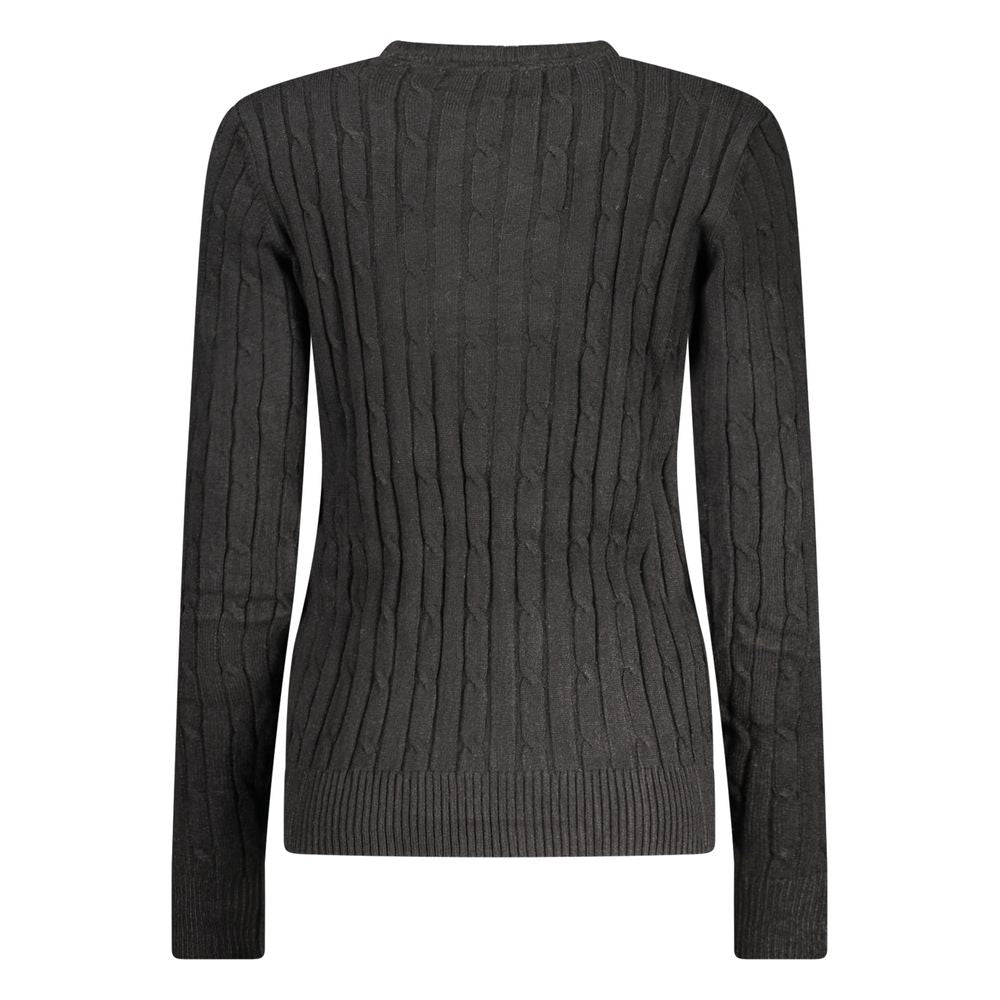 Pull en viscose noire Norway 1963