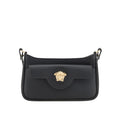 Sac bandoulière Bos Taurus en cuir de veau noir Versace