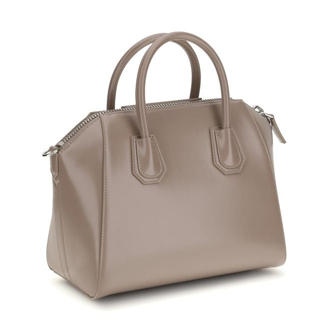 Sac à main Bos Taurus en cuir de veau gris Givenchy