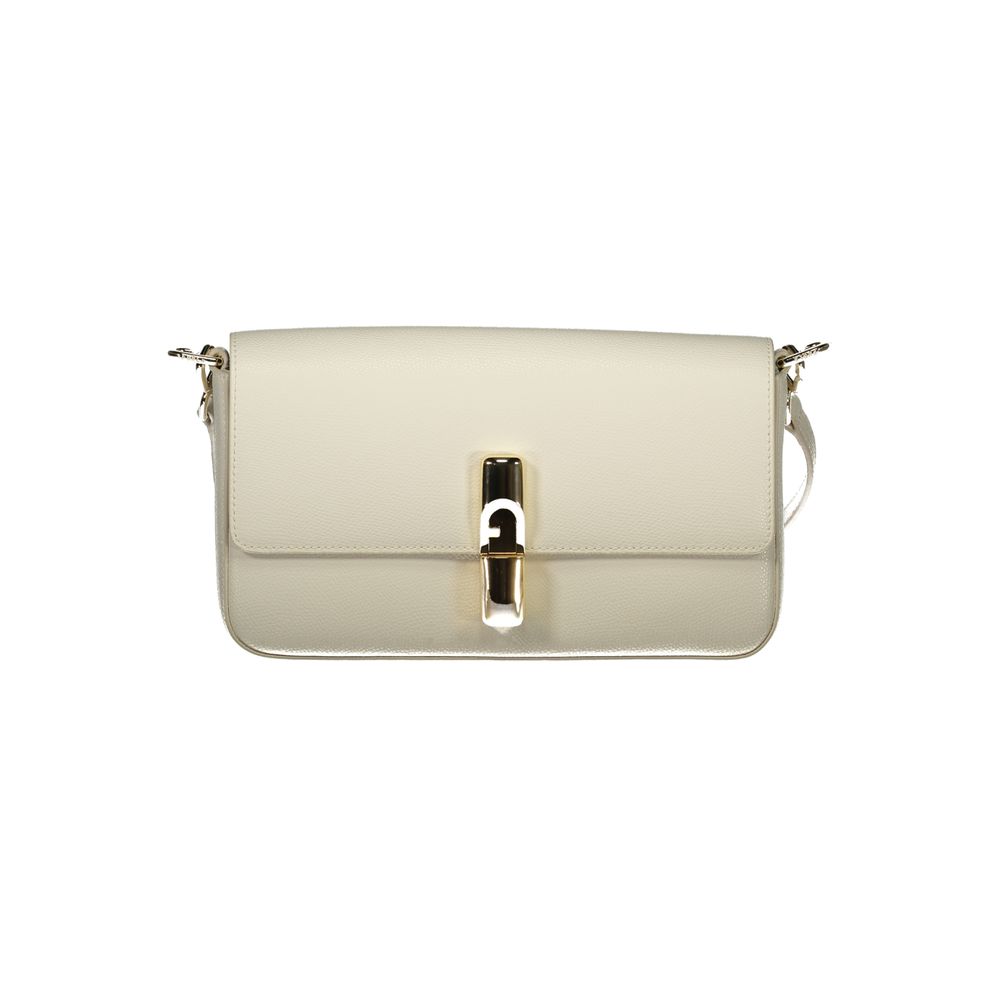 Sac bandoulière en cuir blanche Furla