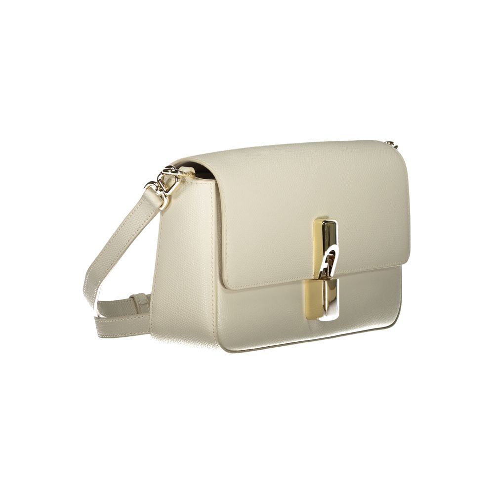 Sac bandoulière en cuir blanche Furla