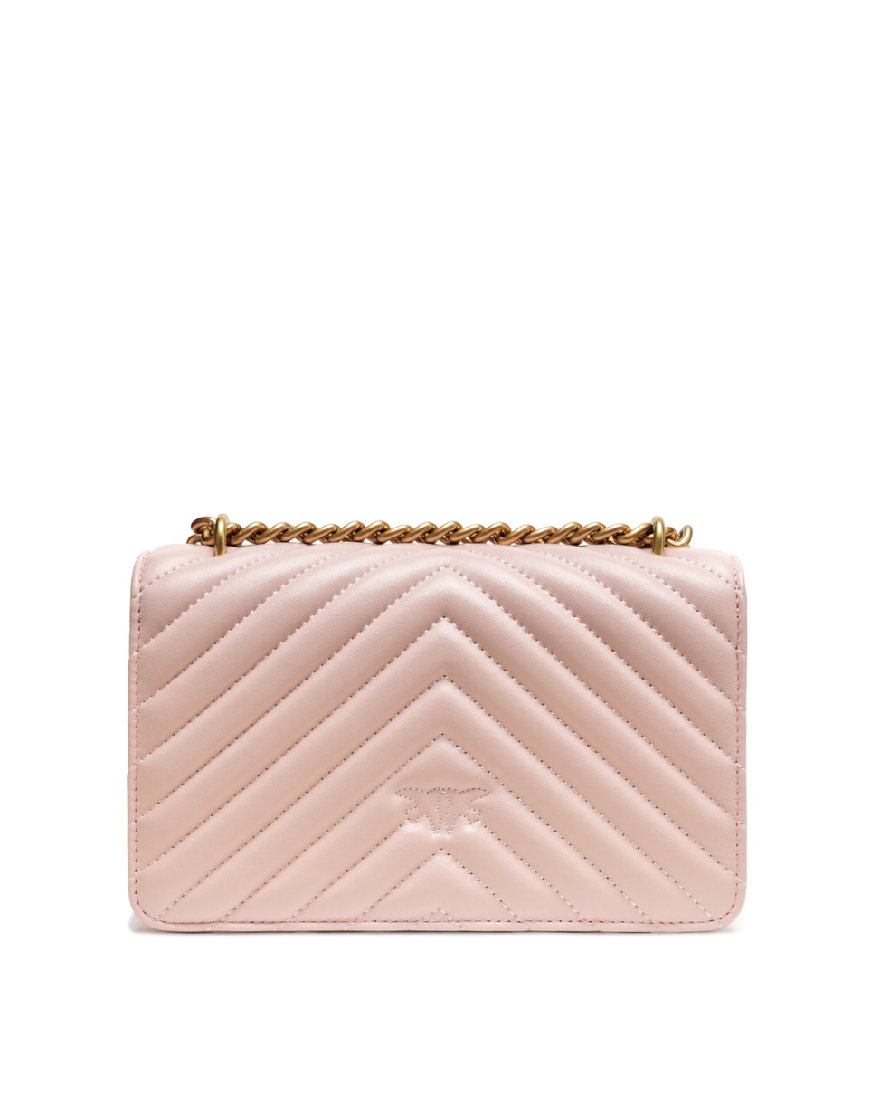 Sac bandoulière mini Love One rose poudré Pinko