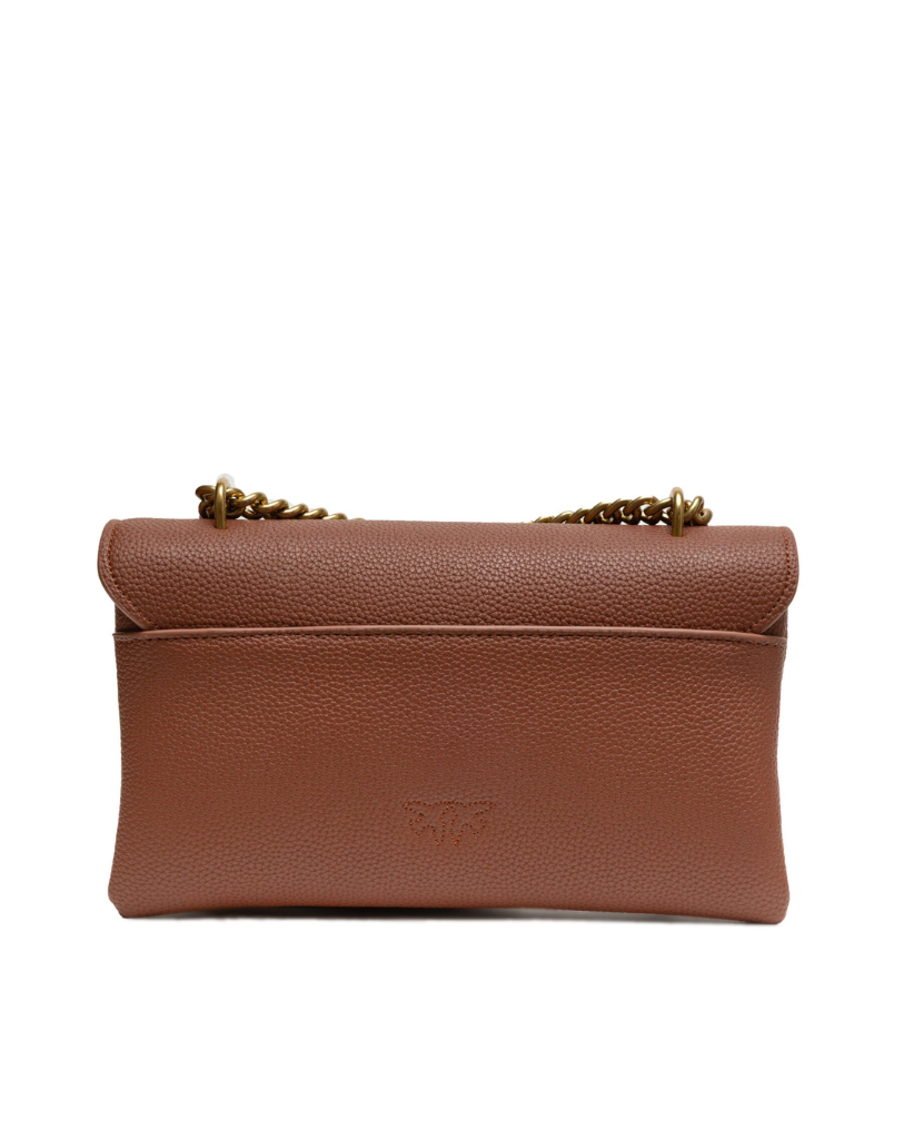 Sac bandoulière Love Boucle Riga en cuir marron Pinko