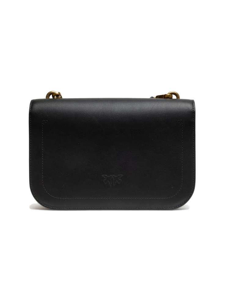 Sac bandoulière classique Love Bell en cuir noir Pinko