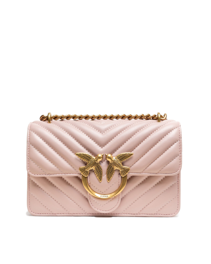 Sac bandoulière mini Love One rose poudré Pinko