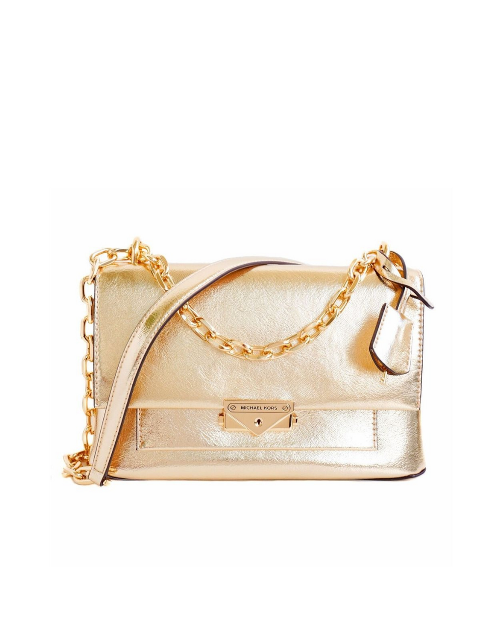 Sac bandoulière en cuir doré Michael Kors