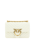 Sac bandoulière mini Love One en cuir blanc Pinko