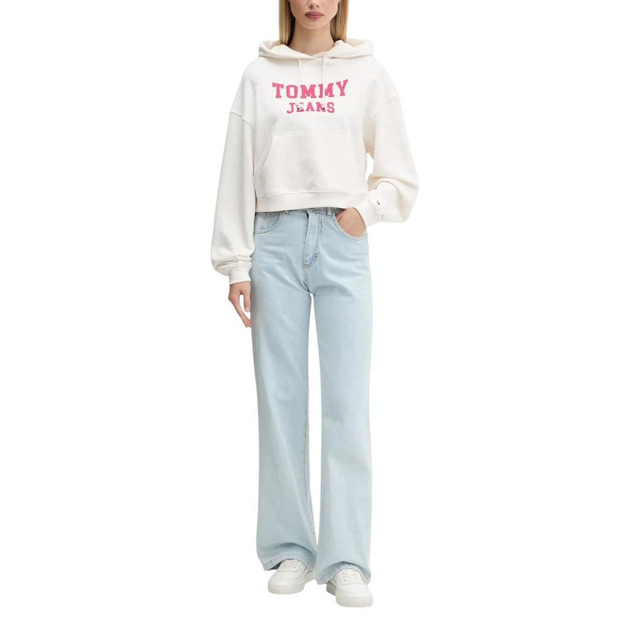 Sudadera con capucha blanca Tommy Hilfiger