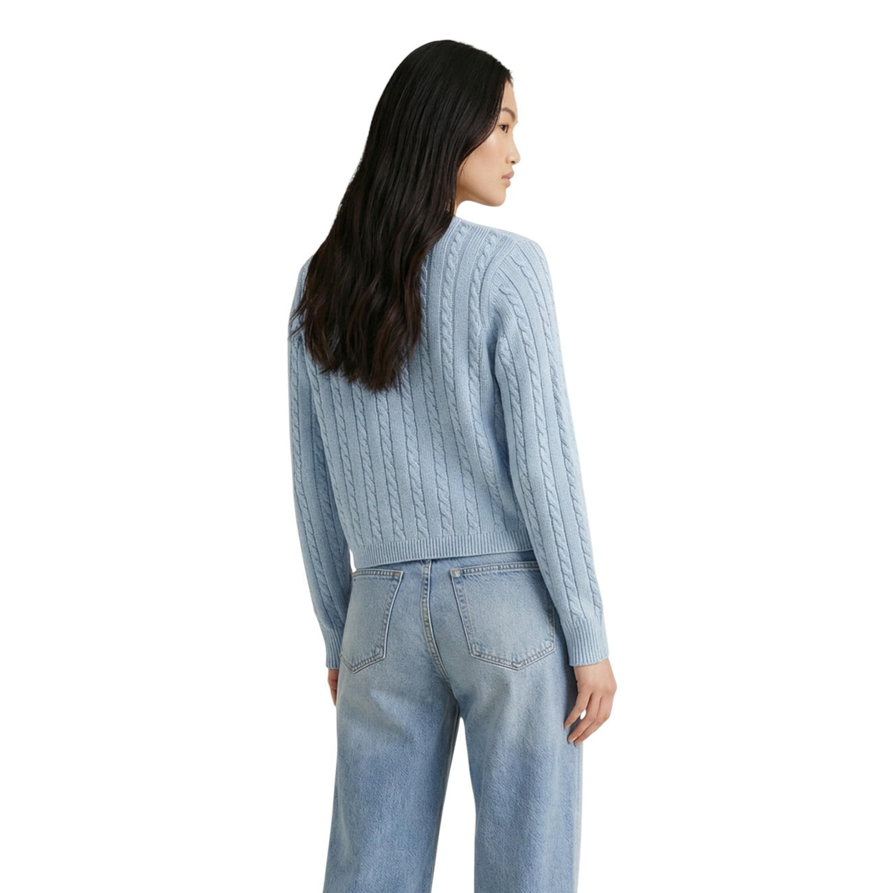 Pull bleu torsadé Jacqueline De Yong