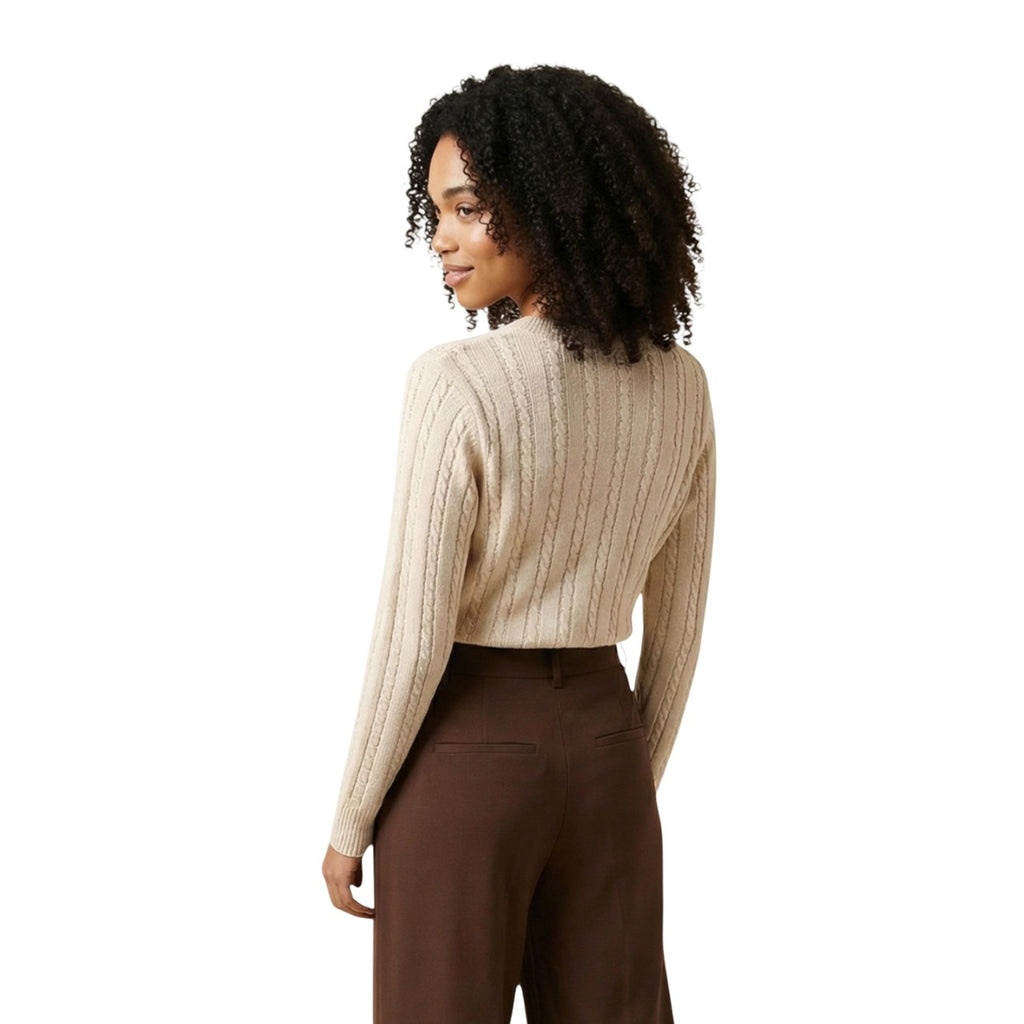 Pull beige torsadé Jacqueline De Yong