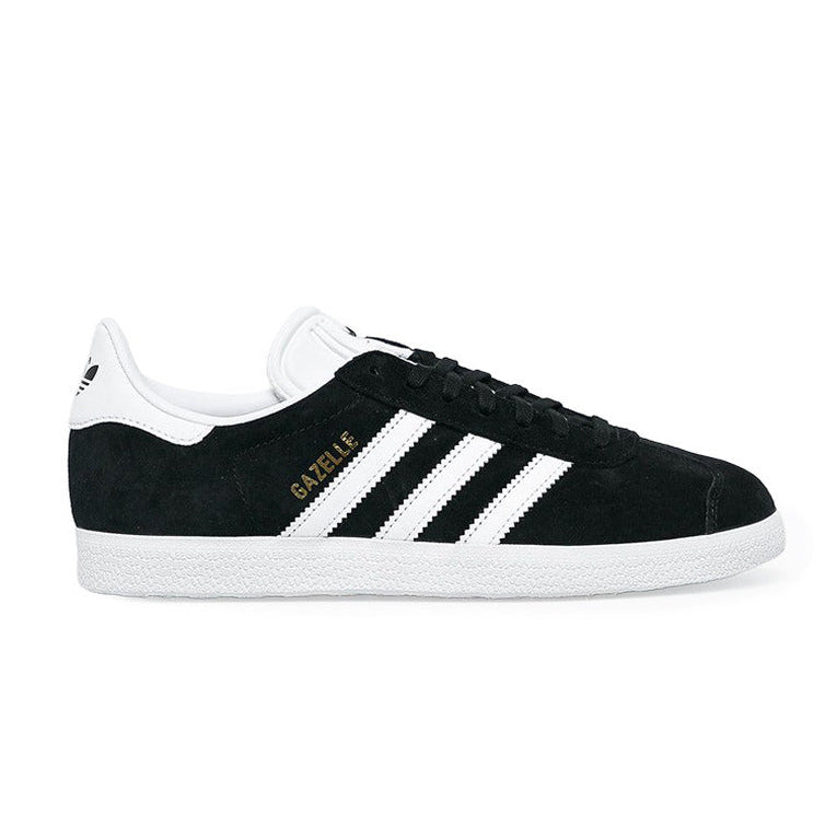Basket plate Adidas Gazelle noire blanche